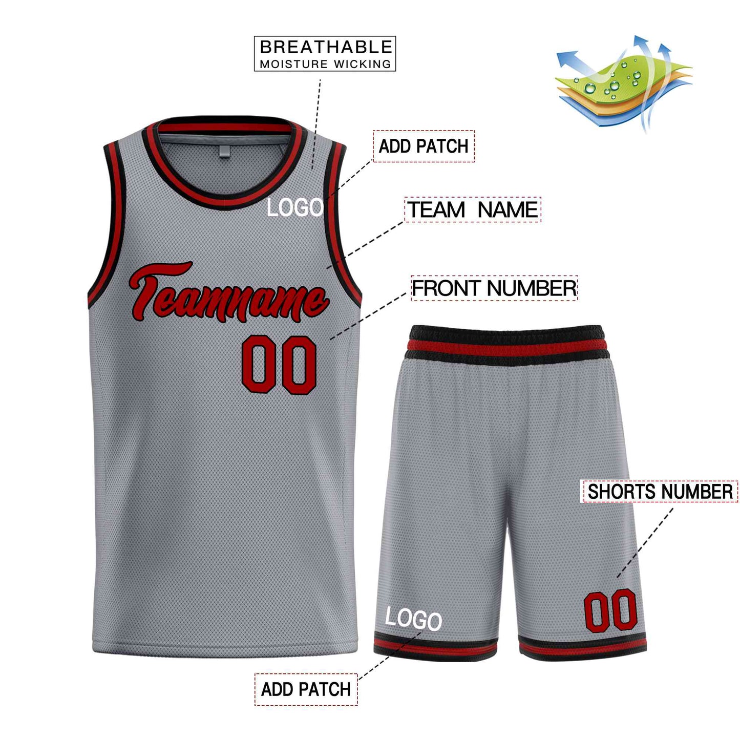 Custom Dark Gray Maroon-Black Heal Sports Uniform Classic Sets Basketball Jersey Limited