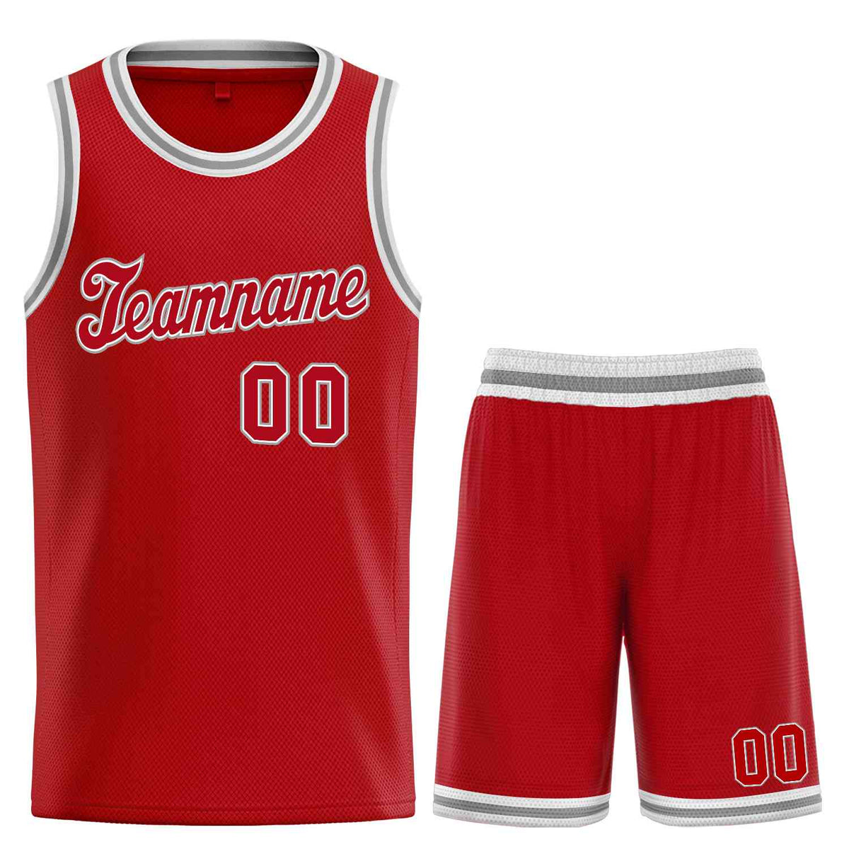 Custom Red White Classic Sets Sports Uniform Basketball Jersey