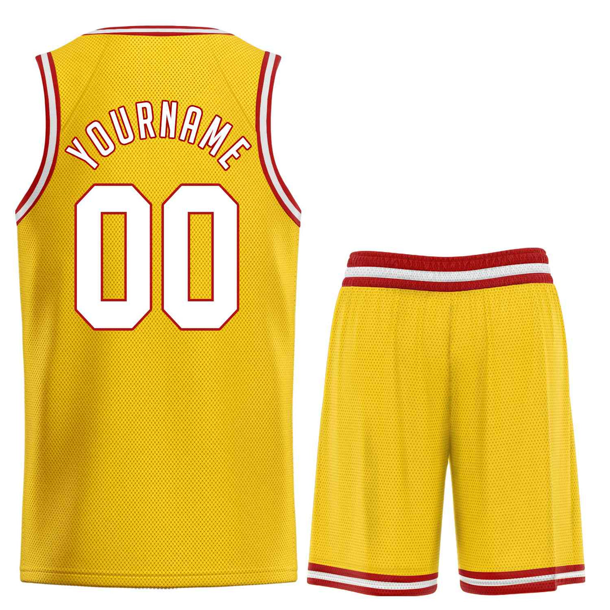 Custom Yellow White-Red Classic Sets Sports Uniform Basketball Jersey Limited