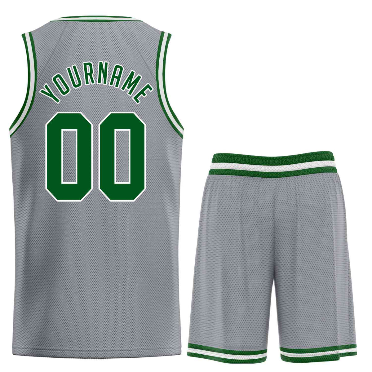 Custom Dark Gray Green-White Classic Sets Sports Uniform Basketball Jersey Limited