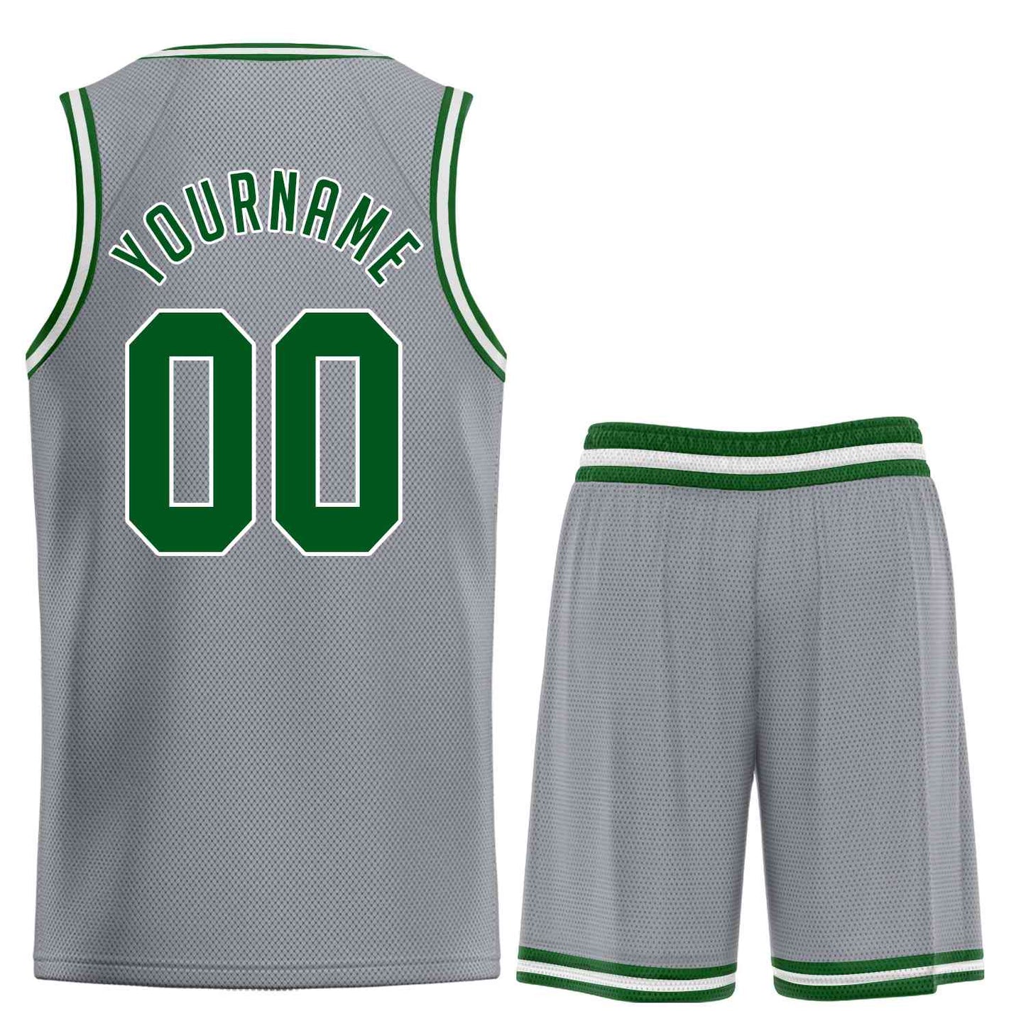 Custom Dark Gray Green-White Classic Sets Sports Uniform Basketball Jersey Limited
