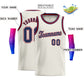Custom Cream Navy-Red Classic Tops Men/Boy Basketball Jersey Limited