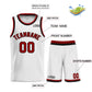 Custom White Maroon-Black Classic Sets Curved Basketball Jersey Limited