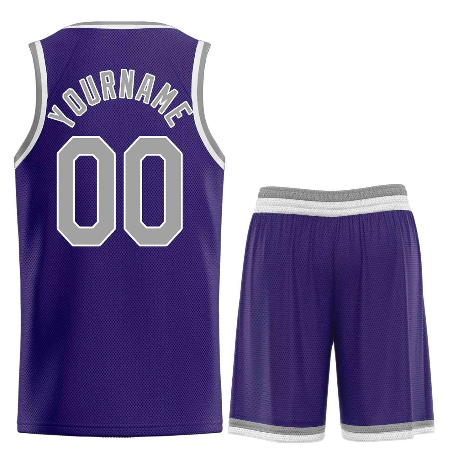 Custom Purple Gray-White Heal Sports Uniform Classic Sets Basketball Jersey Limited