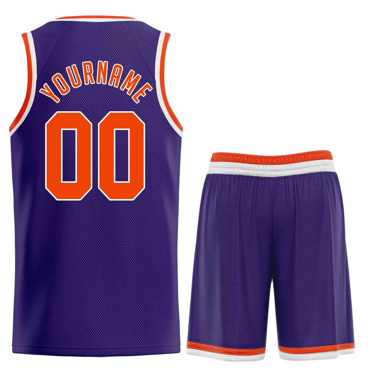 Custom Purple Orange-White Classic Sets Sports Uniform Basketball Jersey Limited