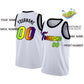 Custom White Black-Green Gradient Fashion Tops Basketball Jersey Limited