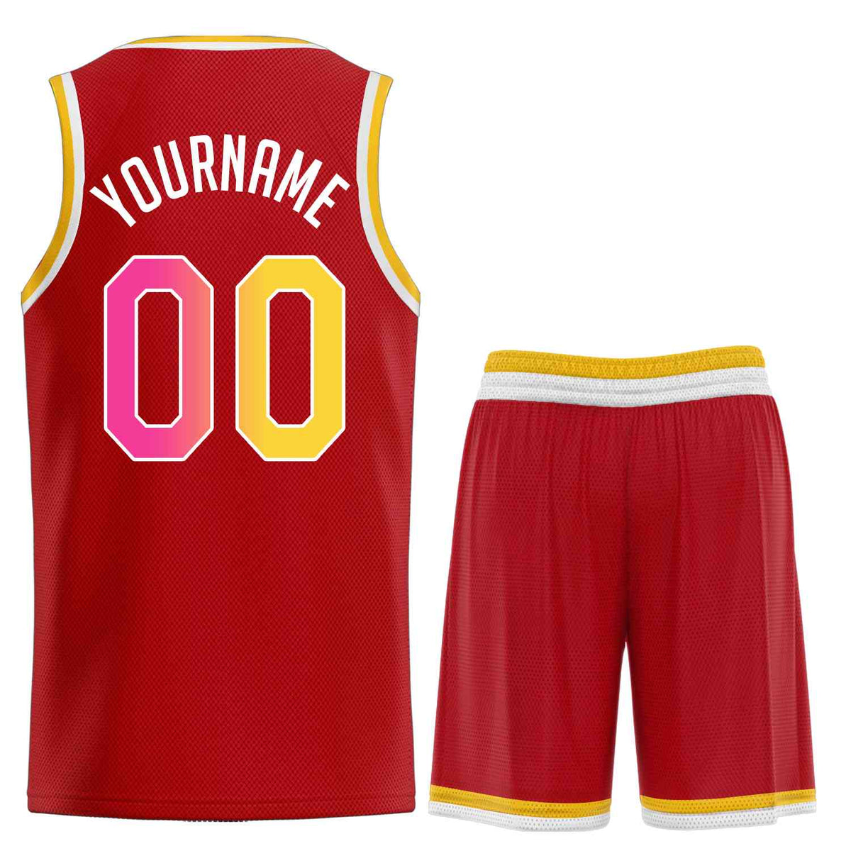 Custom Red Yellow-White Classic Sets Sports Uniform Basketball Jersey Limited