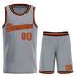 Custom Dark Gray Orange-Black Classic Sets Sports Uniform Basketball Jersey