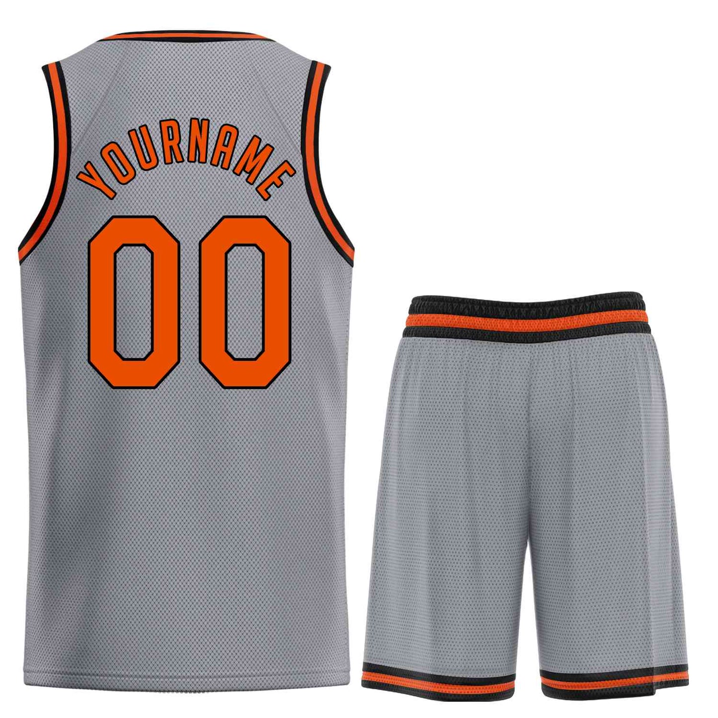 Custom Dark Gray Orange-Black Classic Sets Sports Uniform Basketball Jersey Limited