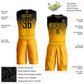 Custom Yellow Black Round Neck Sublimation Basketball Suit Jersey Limited
