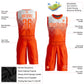 Custom White Orange Round Neck Sublimation Basketball Suit Jersey Limited
