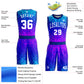 Custom Royal White Light Blue-Hot Pink Round Neck Sublimation Basketball Suit Jersey Limited