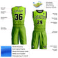Custom Neon Green Black-White Round Neck Sublimation Basketball Suit Jersey Limited