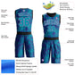 Custom Teal Purple-White Round Neck Sublimation Basketball Suit Jersey Limited