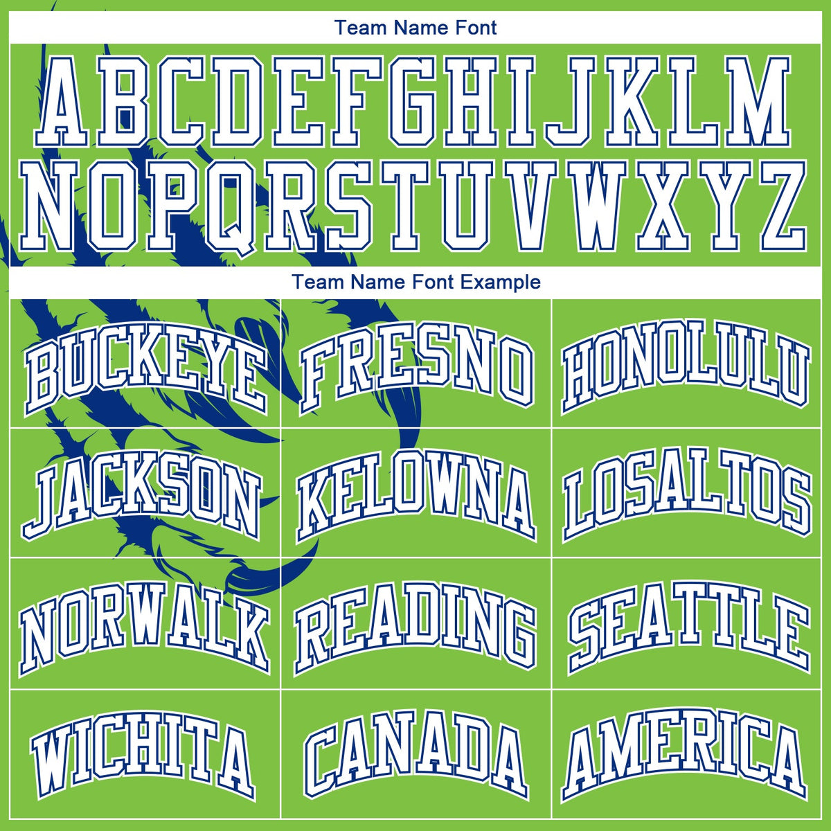 Custom Neon Green White-Royal Animals Claws Round Neck Sublimation Basketball Suit Jersey Limited