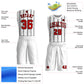 Custom White Red-Black Round Neck Sublimation Basketball Suit Jersey Limited
