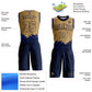 Custom Old Gold Navy Color Splash Round Neck Sublimation Basketball Suit Jersey Limited