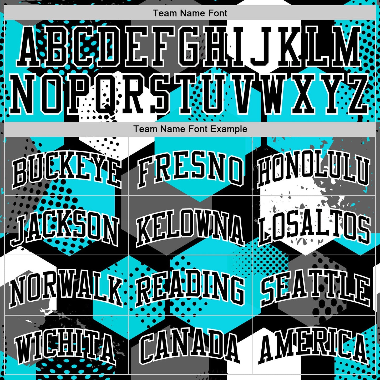 Custom Aqua Black-White Geometric Shape Round Neck Sublimation Basketball Suit Jersey Limited