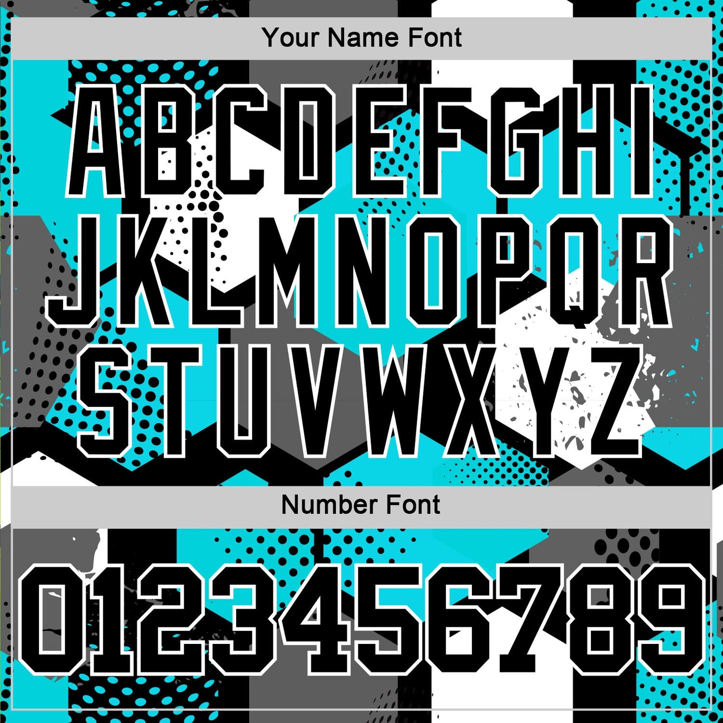 Custom Aqua Black-White Geometric Shape Round Neck Sublimation Basketball Suit Jersey Limited