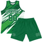 Custom Kelly Green White Line Round Neck Sublimation Basketball Suit Jersey Limited