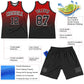 Custom Red Black-White Fade Fashion Round Neck Sublimation Basketball Suit Jersey Limited