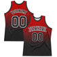 Custom Red Black-White Fade Fashion Round Neck Sublimation Basketball Suit Jersey