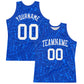 Custom Royal White Round Line Neck Sublimation Basketball Suit Jersey