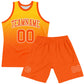 Custom Yellow Orange-White Fade Fashion Round Neck Sublimation Basketball Suit Jersey Limited