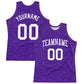 Custom Purple White Fragment Art Round Neck Sublimation Basketball Suit Jersey