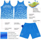 Custom Royal White Wave Round Neck Sublimation Basketball Suit Jersey Limited