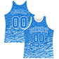 Custom Royal White Wave Round Neck Sublimation Basketball Suit Jersey