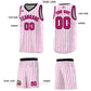 Custom White Custom Gray Pinstripe Retro Sets Uniform Basketball Jersey Limited