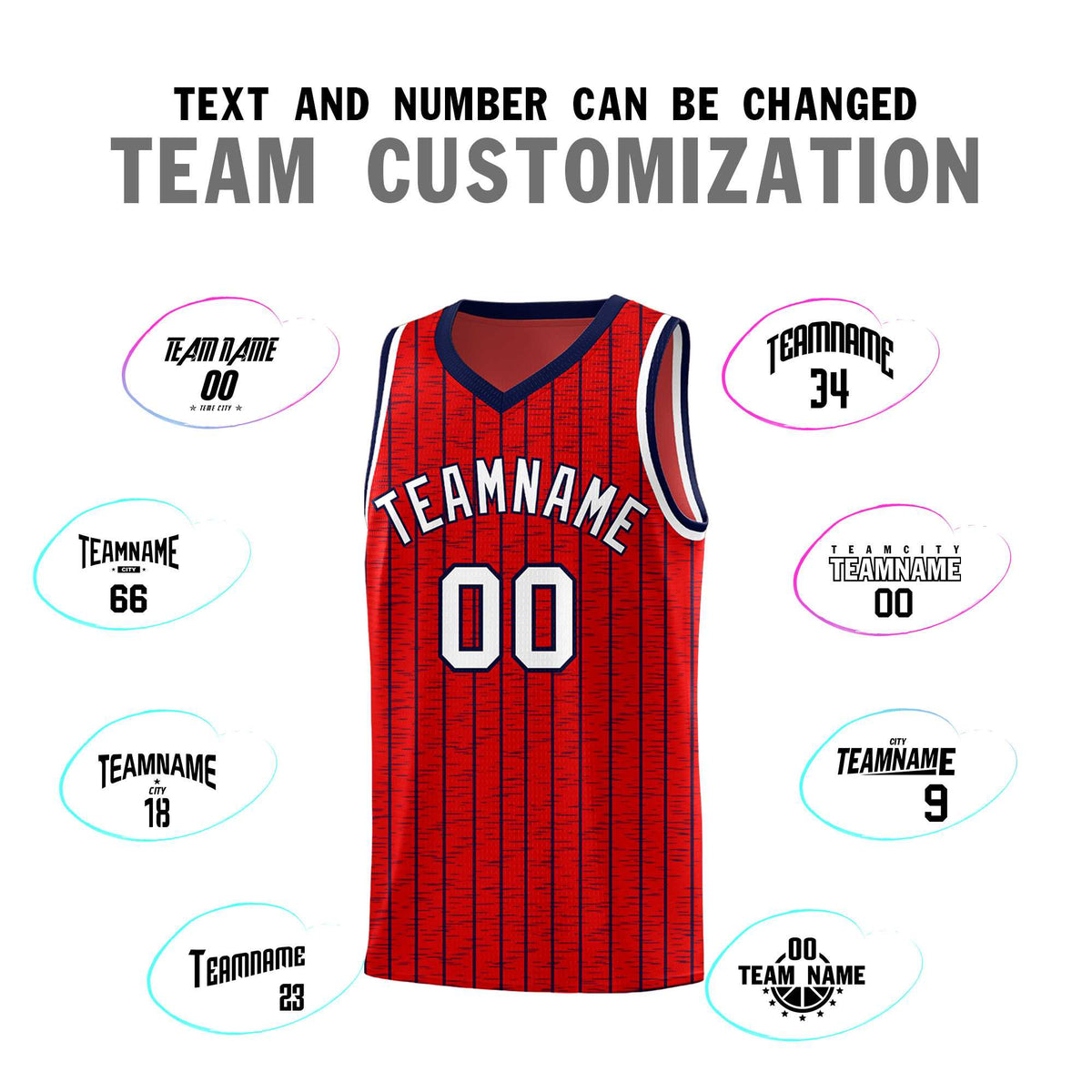 Custom Red Custom Gray Pinstripe Retro Sets Uniform Basketball Jersey Limited