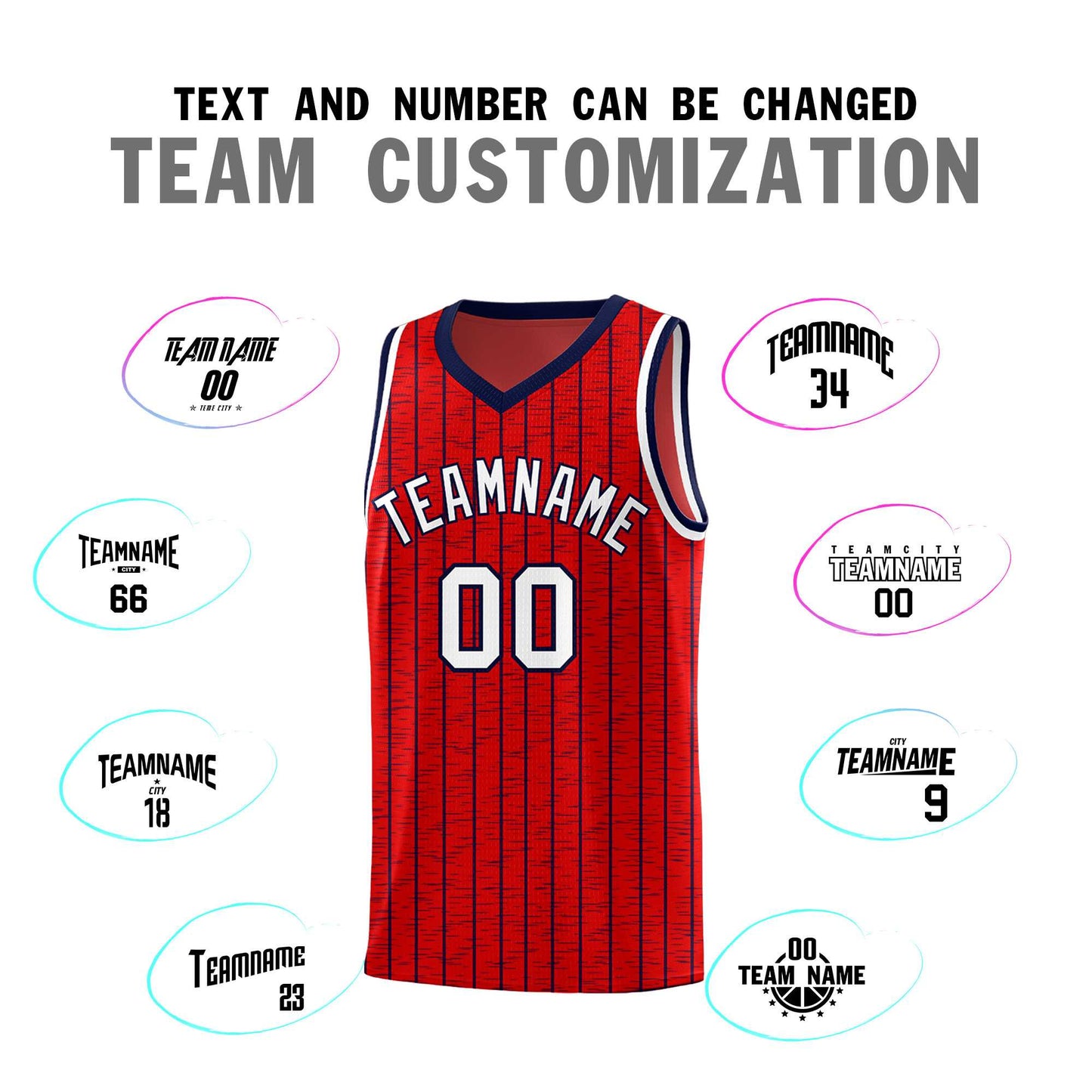 Custom Red Custom Gray Pinstripe Retro Sets Uniform Basketball Jersey Limited