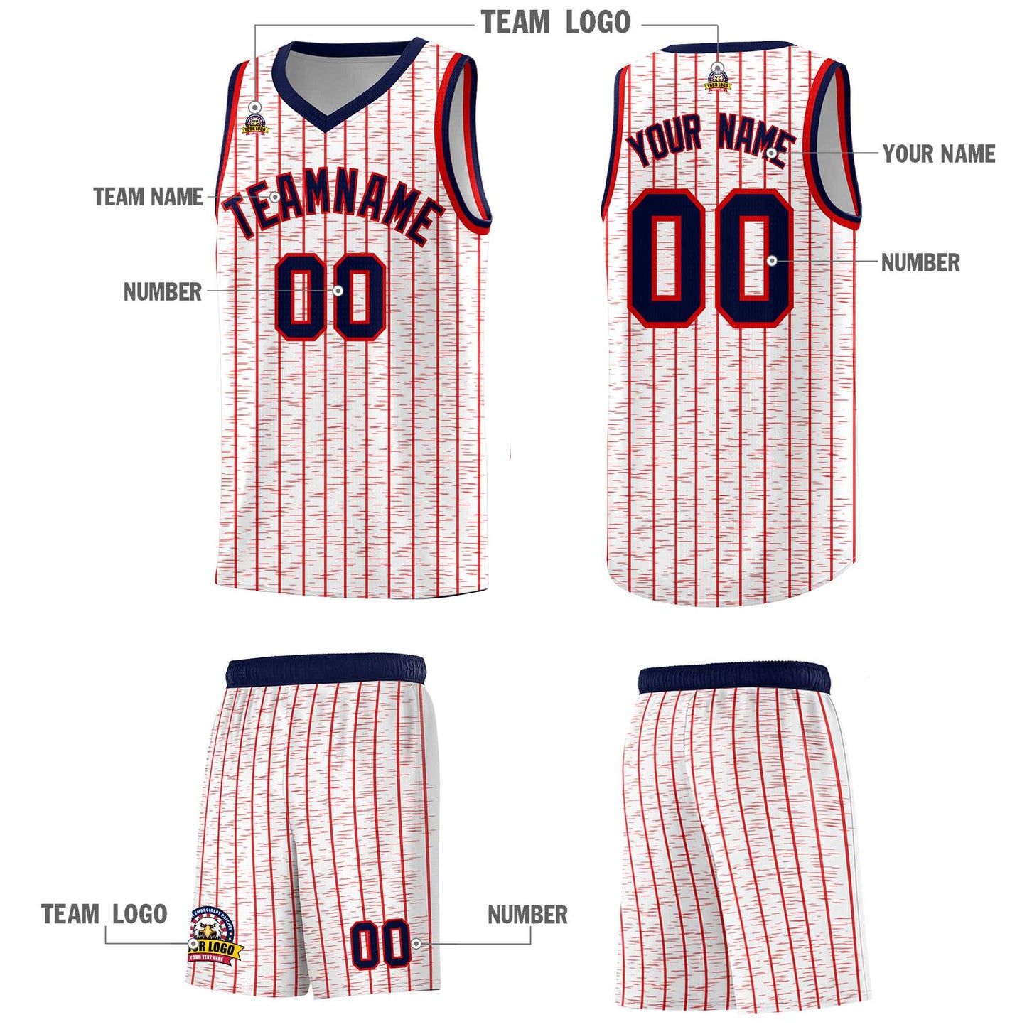 Custom White Custom Gray Pinstripe Retro Sets Uniform Basketball Jersey Limited