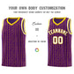 Custom Purple Custom Gray Pinstripe Retro Sets Uniform Basketball Jersey Limited