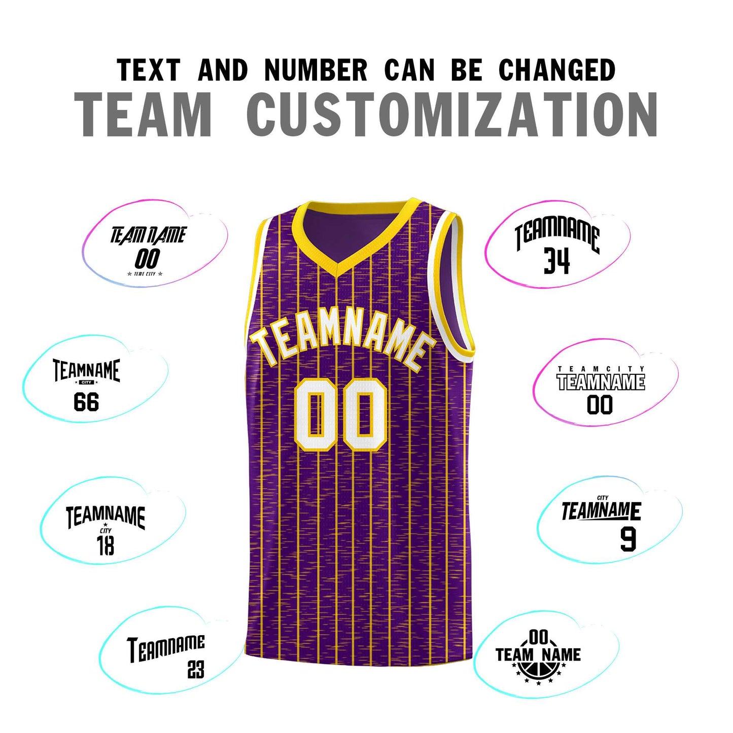 Custom Purple Custom Gray Pinstripe Retro Sets Uniform Basketball Jersey Limited
