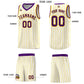 Custom White Custom Gray Pinstripe Retro Sets Uniform Basketball Jersey Limited
