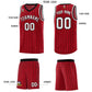 Custom Red Custom Gray Pinstripe Retro Sets Uniform Basketball Jersey Limited