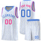 Custom White Custom Gray Pinstripe Retro Sets Uniform Basketball Jersey