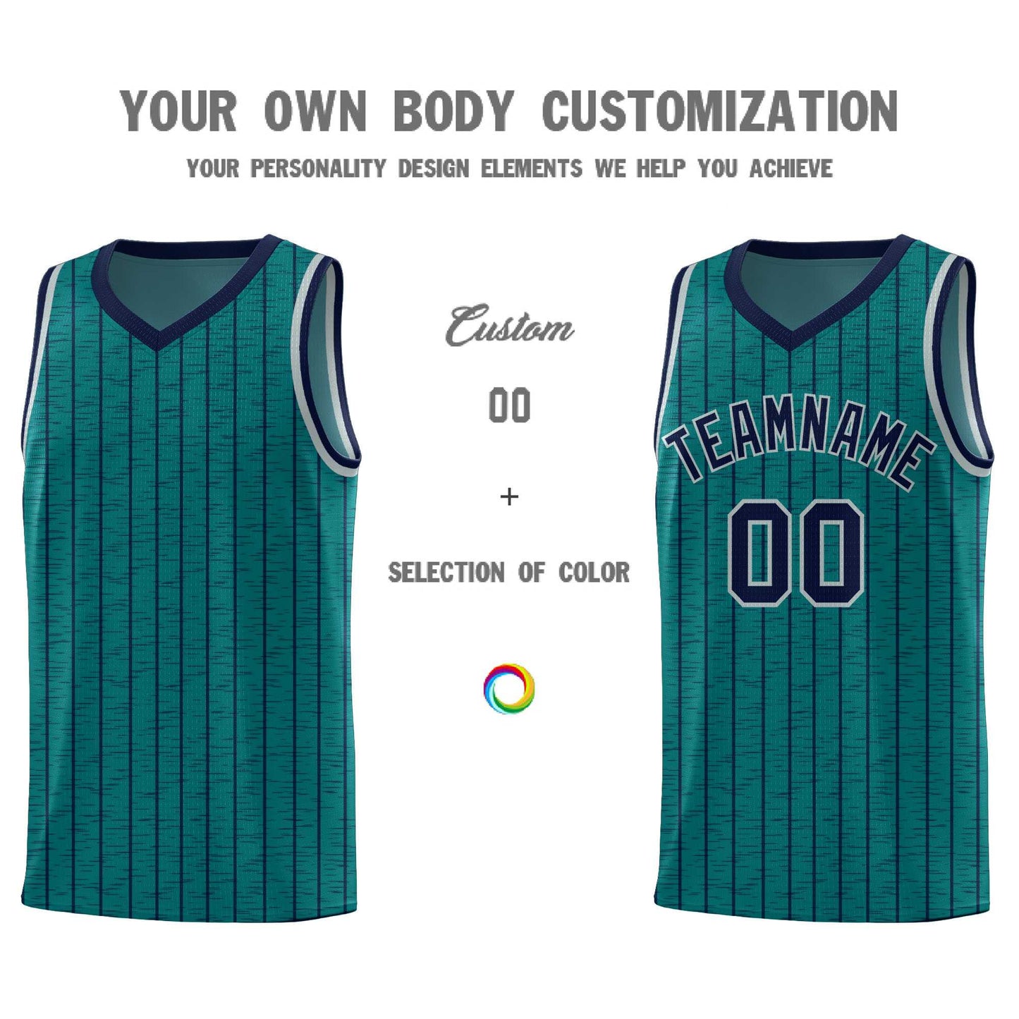 Custom Teal Custom Gray Pinstripe Retro Sets Uniform Basketball Jersey Limited