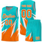 Custom Aqua Abstract Mountain Pattern Sports Uniform Basketball Jersey