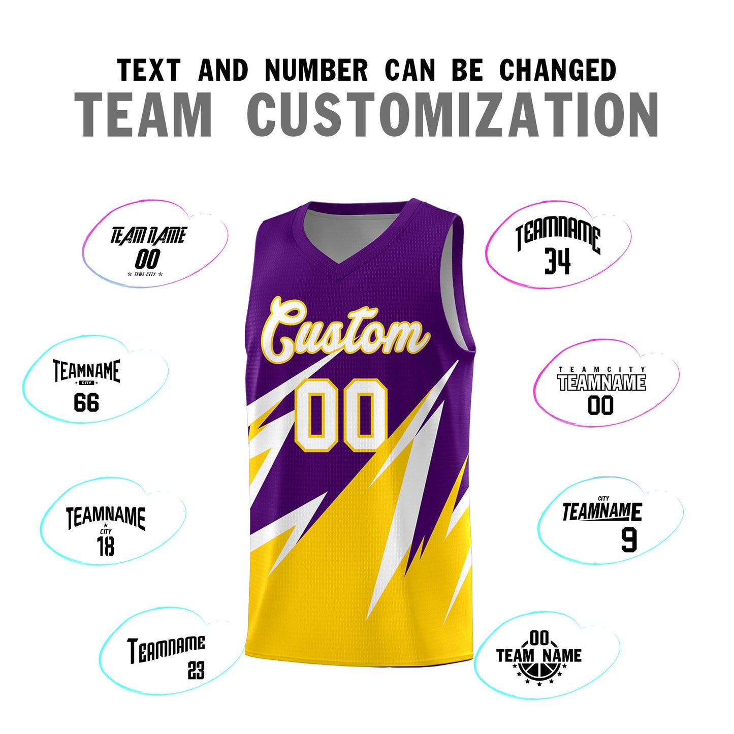 Custom Purple Abstract Mountain Pattern Sports Uniform Basketball Jersey Limited