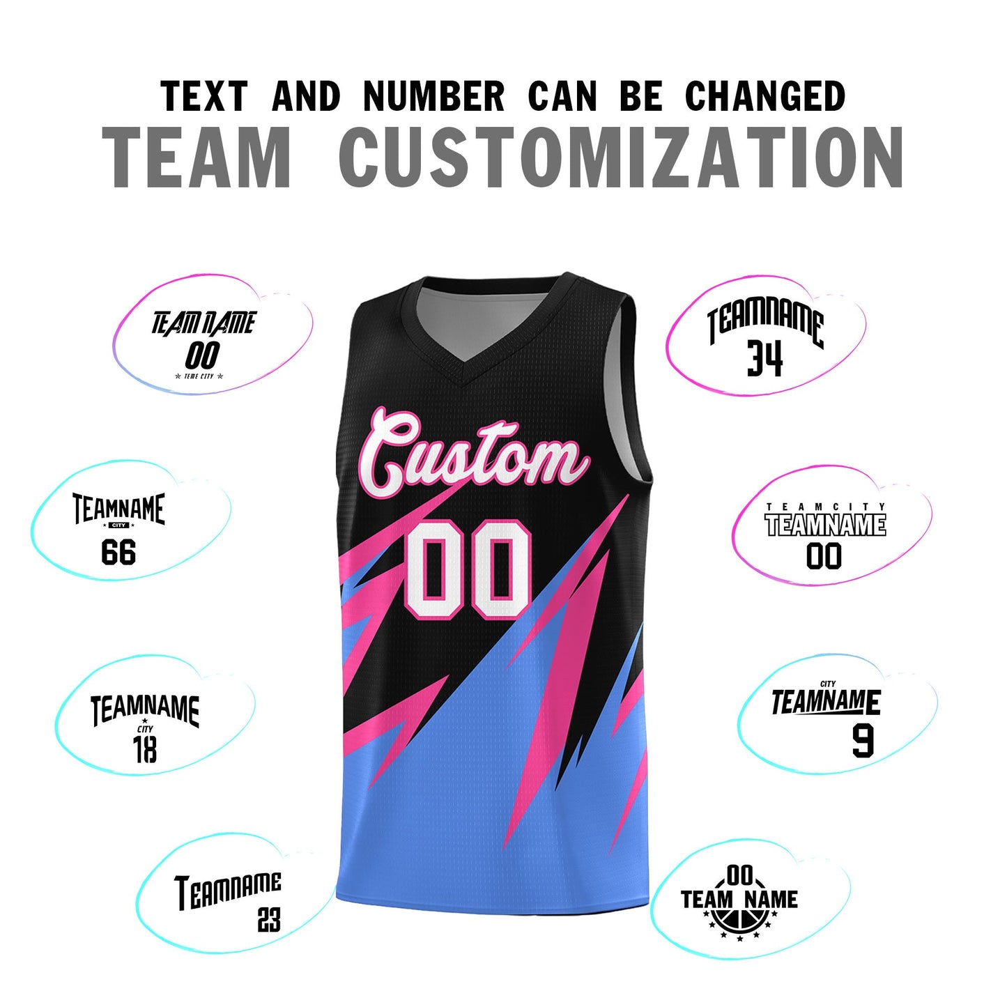 Custom Black Abstract Mountain Pattern Sports Uniform Basketball Jersey Limited