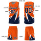 Custom Orange Abstract Mountain Pattern Sports Uniform Basketball Jersey Limited