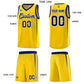 Custom Gold Personalized Honeycomb Pattern Sports Uniform Basketball Jersey Limited