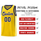 Custom Gold Personalized Honeycomb Pattern Sports Uniform Basketball Jersey Limited