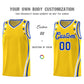 Custom Gold Shoulders Star Pattern Side Color Block Sports Uniform Basketball Jersey Limited