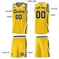 Custom Gold Shoulders Star Pattern Side Color Block Sports Uniform Basketball Jersey Limited