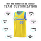 Custom Gold Bright Green Wave Pattern Sports Uniform Basketball Jersey Limited